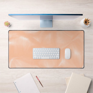 Peach Fuzz Colour Watercolor Abstract Blur Pattern Desk Mat