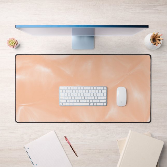 Peach Fuzz Colour Watercolor Abstract Blur Pattern Desk Mat (Office 1)
