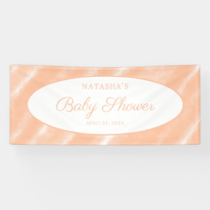 Peach Fuzz Colour Watercolor Abstract Pattern Banner