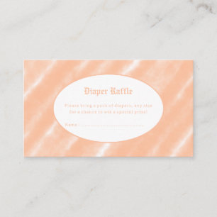 Peach Fuzz Colour Watercolor Abstract Pattern Enclosure Card