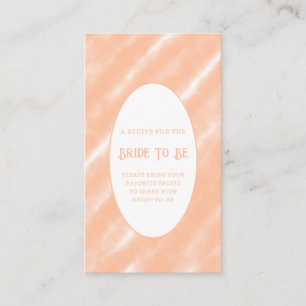 Peach Fuzz Colour Watercolor Abstract Pattern Enclosure Card