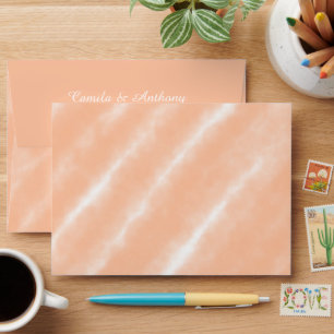 Peach Fuzz Colour Watercolor Abstract Pattern Envelope