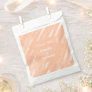 Peach Fuzz Colour Watercolor Abstract Pattern Favour Bags