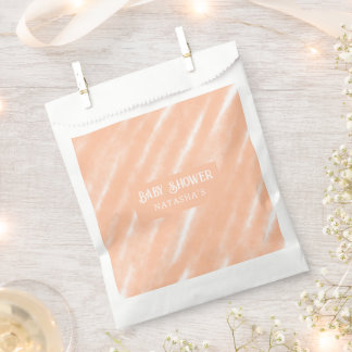 Peach Fuzz Colour Watercolor Abstract Pattern Favour Bags