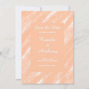 Peach Fuzz Colour Watercolor Abstract Pattern Invitation