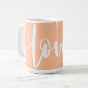 Peach fuzz elegant stylised text base love  coffee mug