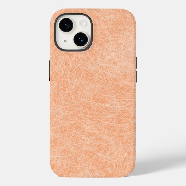 Peach Fuzz Faux Leather  Case-Mate iPhone Case (Back)