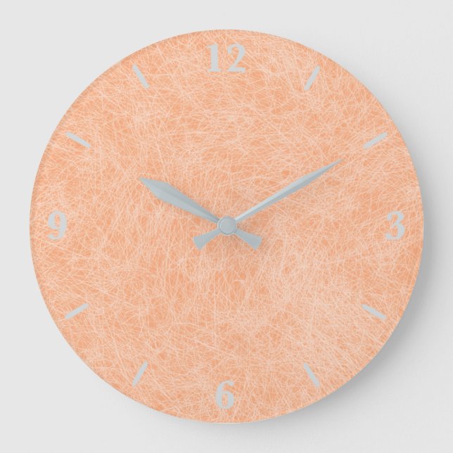 Peach Fuzz Faux Leather  Large Clock (Front)