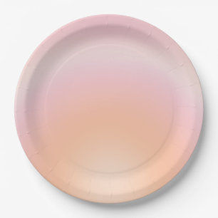 Peach Fuzz Gradient Paper Plate