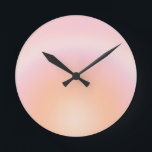 Peach Fuzz Gradient Round Clock<br><div class="desc">Gradient design - aura effect – peach fuzz gradient.</div>