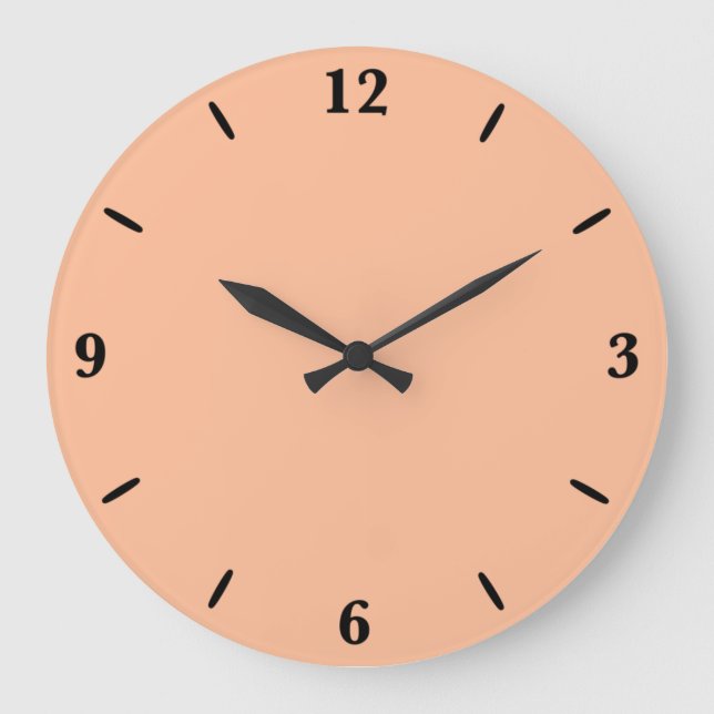 Peach Fuzz Is Beautiful And Desirable Large Clock (Front)