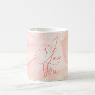 Peach Fuzz Minimalist Modern Rose Petal Valentines Coffee Mug
