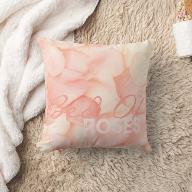 Peach Fuzz Minimalist Modern Rose Petal Valentines Cushion (Blanket)