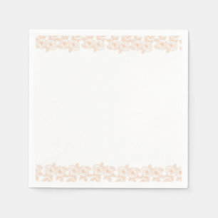 Peach Fuzz minimalist Trendy Flower Pattern Napkin