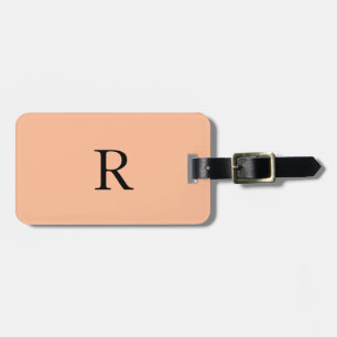 Peach Fuzz Monogram Custom Name Initial Gift Favou Luggage Tag