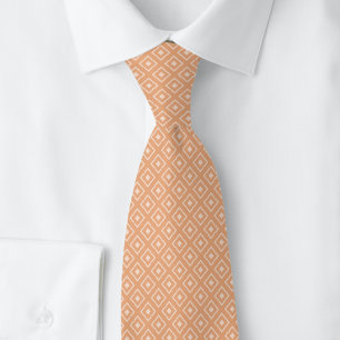 Peach Fuzz Notched Diamond Tie