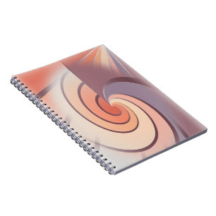 Peach fuzz seashell notebook