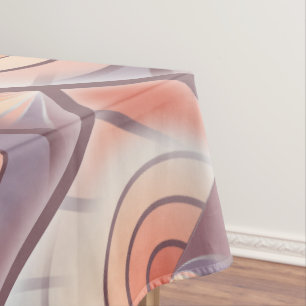 Peach fuzz seashell tablecloth