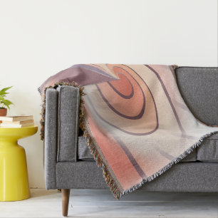 Peach fuzz seashell throw blanket