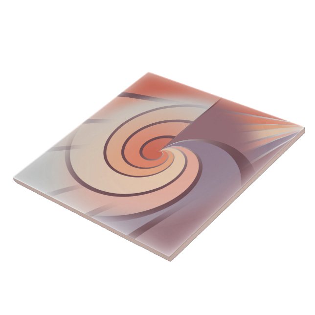 Peach fuzz seashell tile (Side)