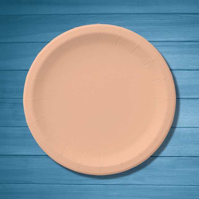 Peach Fuzz Solid Colour Paper Plate (Creator Uploaded)