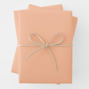 Peach Fuzz Solid Colour Wrapping Paper Sheet