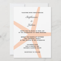 Peach Fuzz Starfish Tropical Beach Elegant Wedding