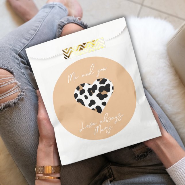 Peach Fuzz Valentine's Favour Bag - Heart Print (Creator Uploaded)