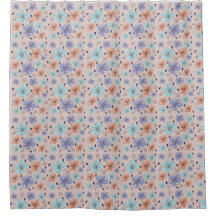 Peach garden floral spring pattern