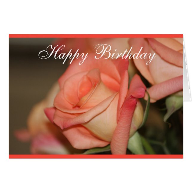 Peach Garden Roses (Front Horizontal)