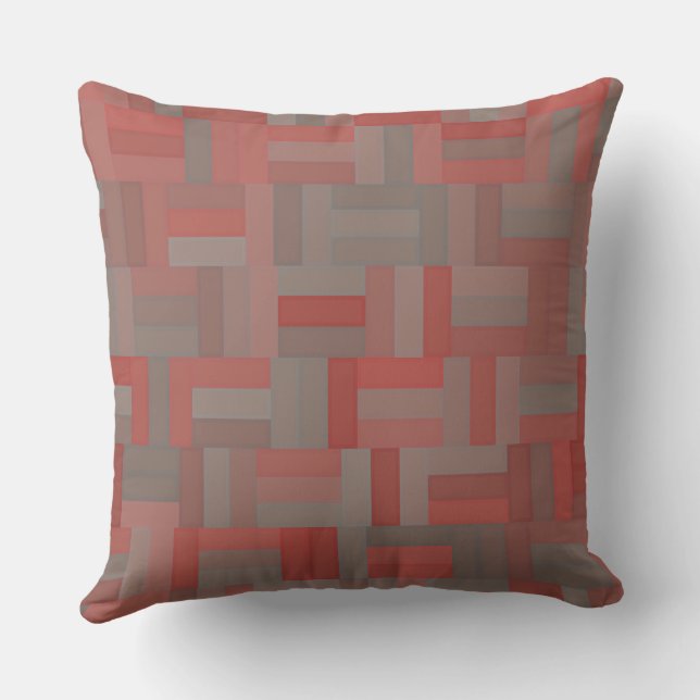 Peach Geometric Cushion (Back)
