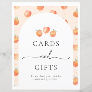Peach Gifts Party Sign   Peach Party