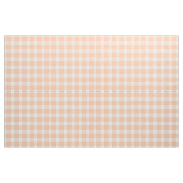 Peach Gingham Fabric (Yard)