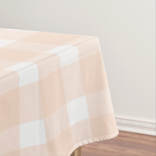 Peach Gingham Tablecloth