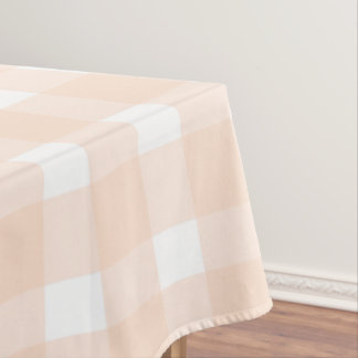 Peach Gingham Tablecloth