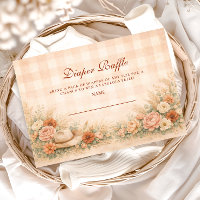 Peach Gingham Western Floral Diapper Raffle