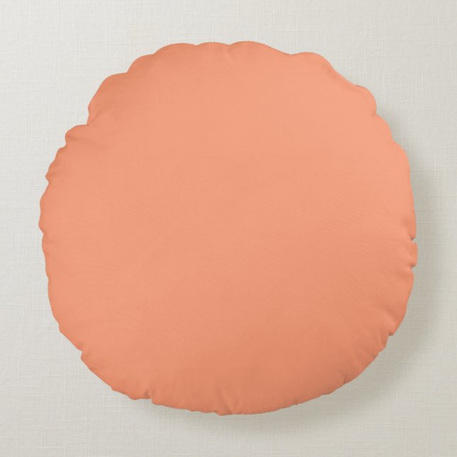 Peach Glow Red Palette Round Cushion (Front)