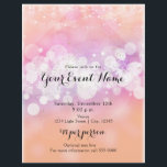 Peach Glow Sparkle Lights Glam Party Event Flyer<br><div class="desc">Peach Glow Sparkle Lights Glam Party Event Flyer. Customise the front and the back of this with text.</div>