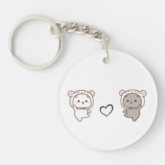 Peach Goma Costume Love by Couples emotion Key Ring