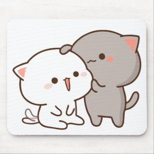 Peach Goma Love Mouse Pads