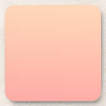 Peach Gradient Background Coaster<br><div class="desc">Plain peach and pink gradient background.</div>