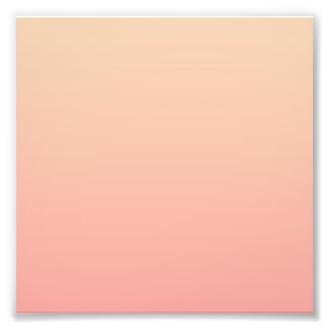 Peach Gradient Background Photo Print (Front)