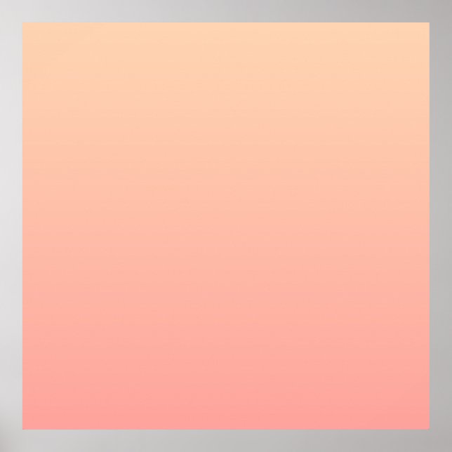 Peach Gradient Background Poster (Front)