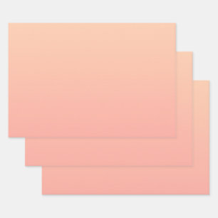 Peach Gradient Background Wrapping Paper Sheet