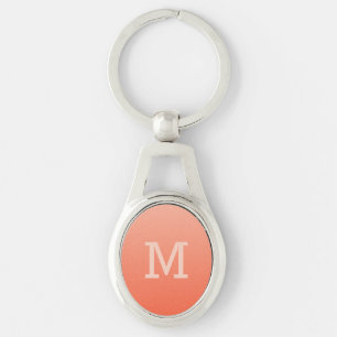 Peach Gradient custom monogram key chain