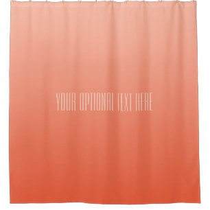 Peach Gradient custom text shower curtain