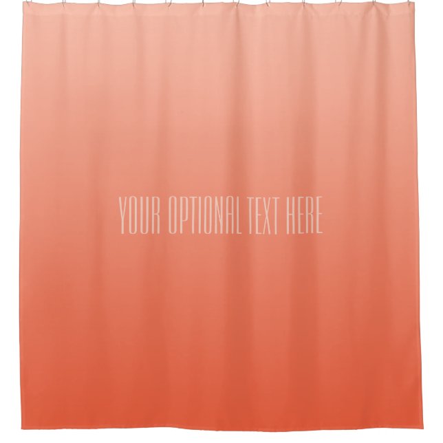 Peach Gradient custom text shower curtain (Front)