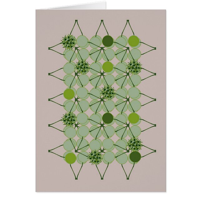 Peach Green Baubles Card (Front)