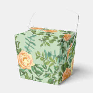 Peach Green Wedding Spring Pastel Favour Box