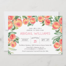 Peach Greenery Lush Spring Classic Baby Shower